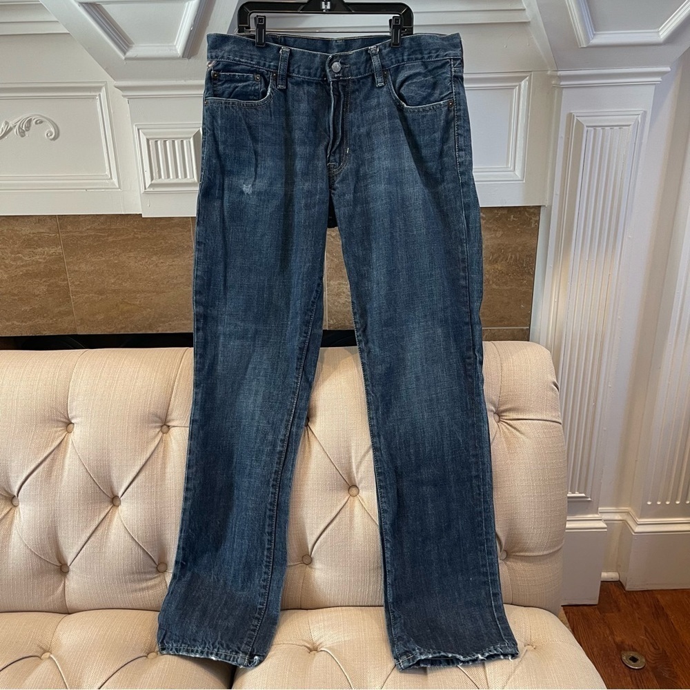 BS:  Denim & Supply Ralph Lauren Straight Jeans Men's 34x34 Slouch Distressed
